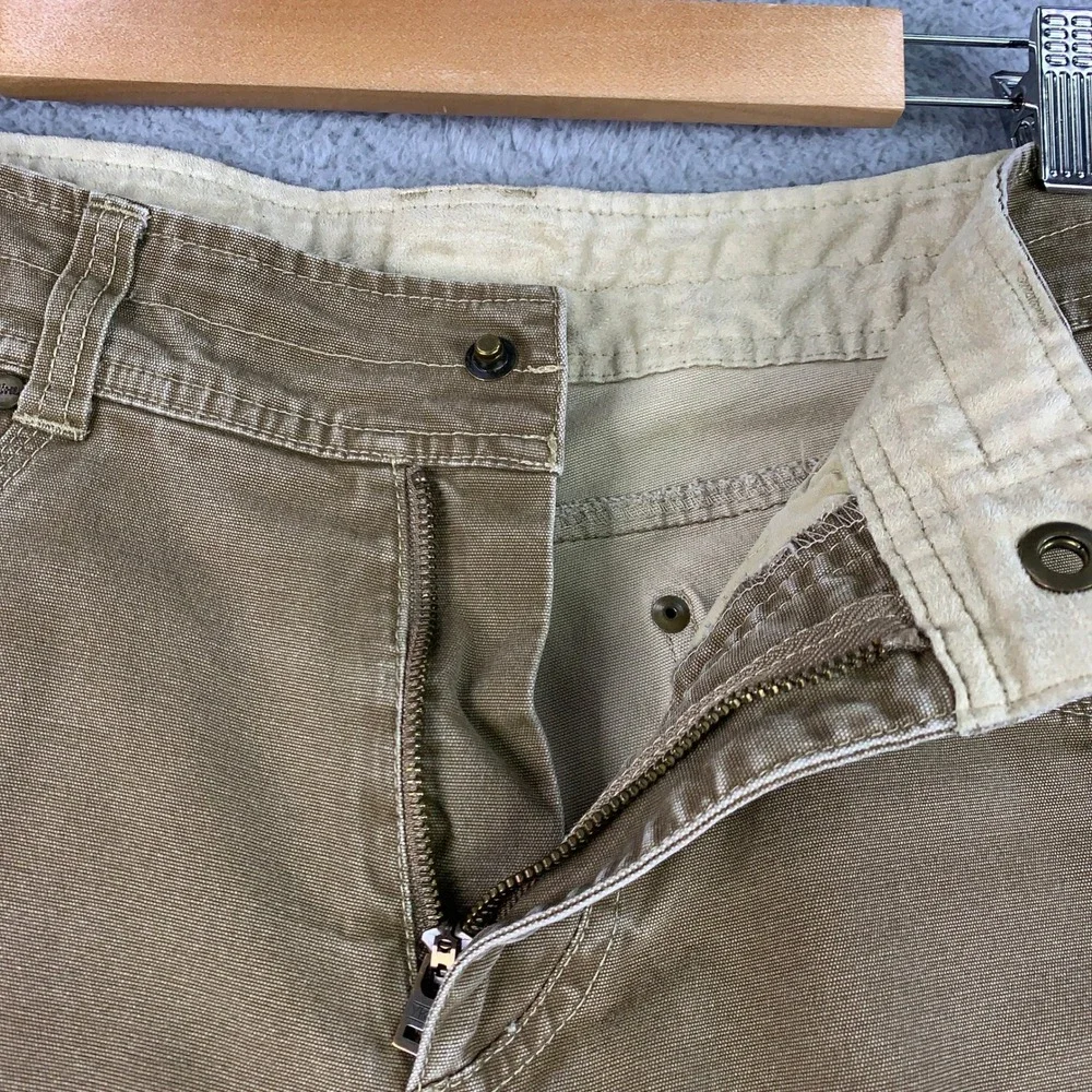 KUHL Kanvus Jean Pants Mens 34x34 Brown Outdoor Stretch Canvas Articulated Knee